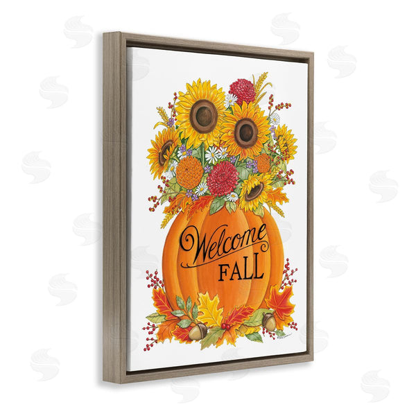 Stupell Industries Deb Strain | Welcome Fall Pumpkin And Florals