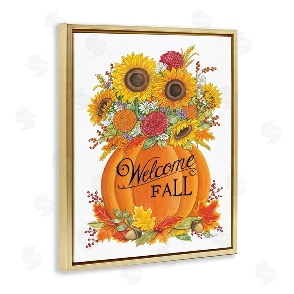 Stupell Industries Deb Strain | Welcome Fall Pumpkin And Florals