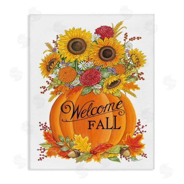 stupell industries Deb Strain | Welcome Fall Pumpkin and Florals