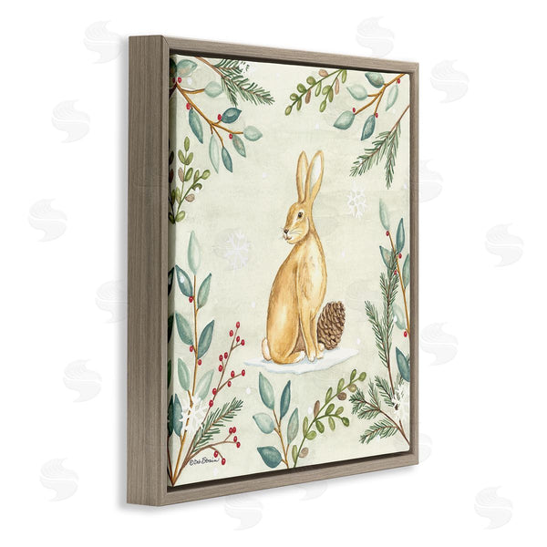 Stupell Industries Deb Strain | Winter Rabbit & Pinecone Wall Art