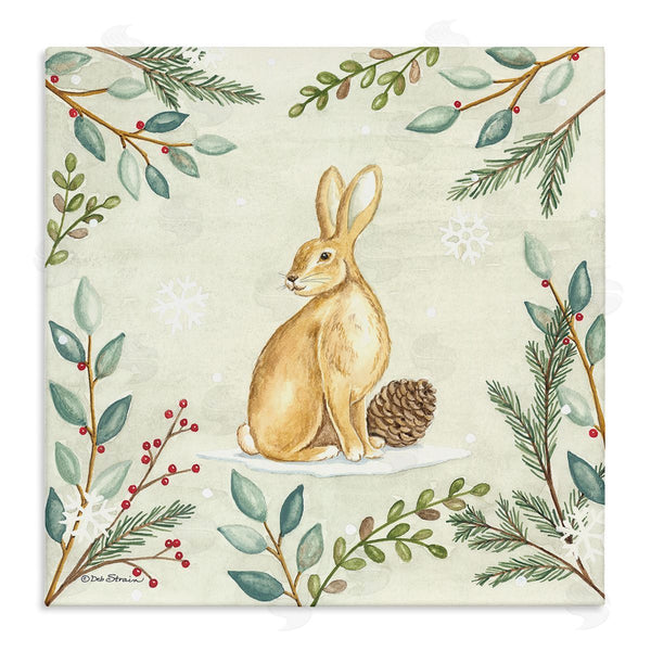 stupell industries Deb Strain | Winter Rabbit & Pinecone Wall Art