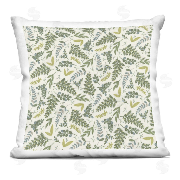 stupell industries Deb Strain | Woodland Fern Leaves Nature Printed Throw Pillow