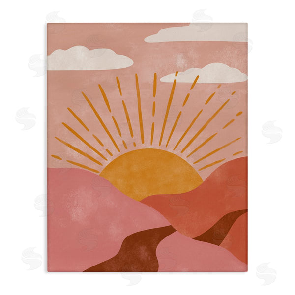 stupell industries Deborah Curiel | Boho Desert Sun Setting Beneath Mountain Path Wall Art