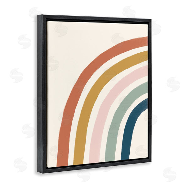 Stupell Industries Deborah Curiel | Half Arch Children's Rainbow Boho Toned Stripes Wall Art