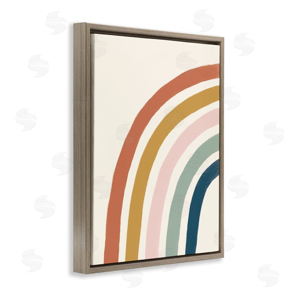 Stupell Industries Deborah Curiel | Half Arch Children's Rainbow Boho Toned Stripes Wall Art