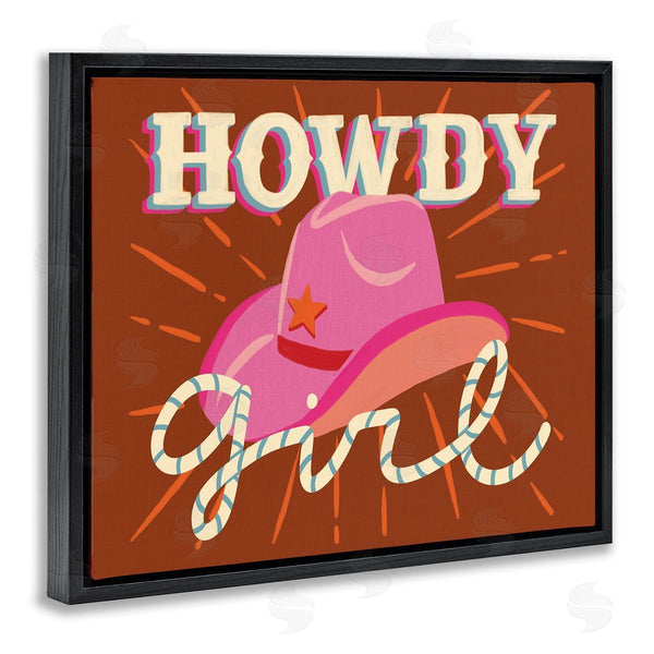 Stupell Industries Deborah Curiel | Howdy Girl Cowboy Hat Phrase Wall Art