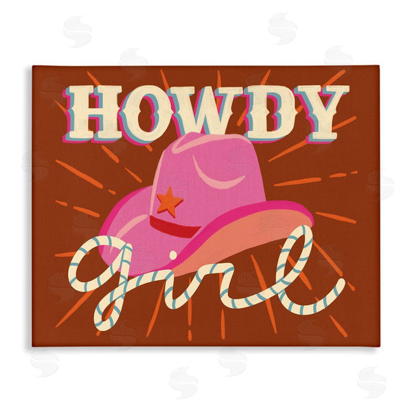 stupell industries Deborah Curiel | Howdy Girl Cowboy Hat Phrase Wall Art