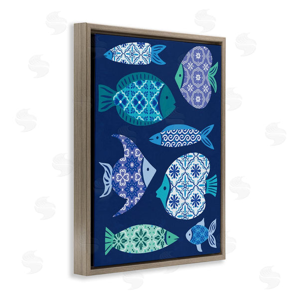 Stupell Industries Deborah Curiel | Mediterranean Tiles Fish