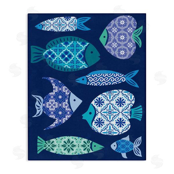 stupell industries Deborah Curiel | Mediterranean Tiles Fish