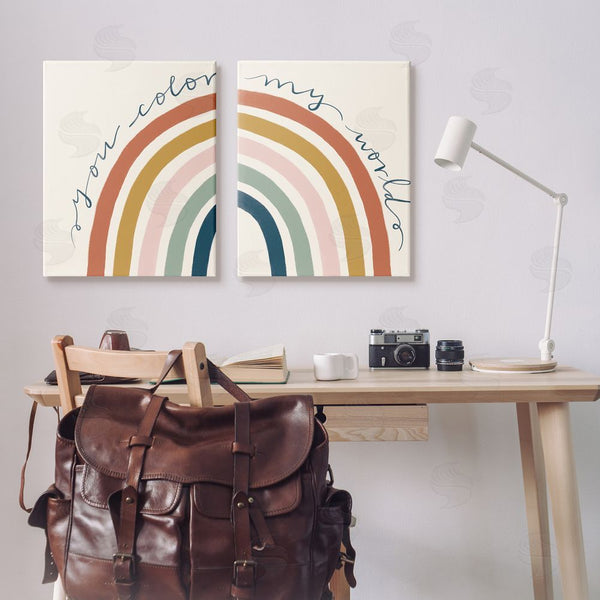 Stupell Industries Deborah Curiel | Rainbow Script Phrase Design Illustration Wall Art