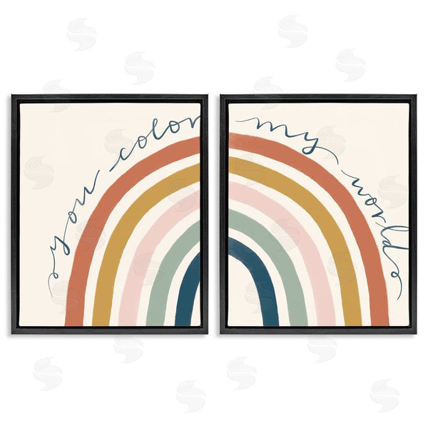 Stupell Industries Deborah Curiel | Rainbow Script Phrase Design Illustration Wall Art