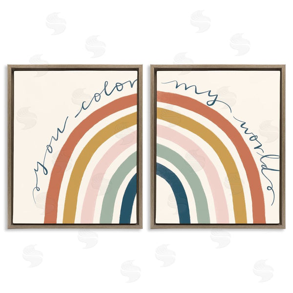Stupell Industries Deborah Curiel | Rainbow Script Phrase Design Illustration Wall Art