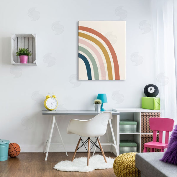 Stupell Industries Deborah Curiel | Sandy Rainbow Right Side Geometric Stripes Wall Art