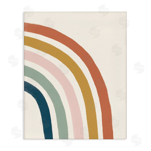 stupell industries Deborah Curiel | Sandy Rainbow Right Side Geometric Stripes Wall Art