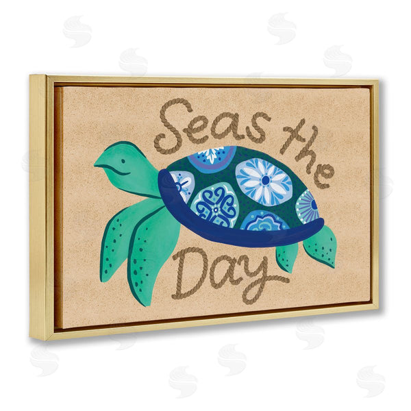 Stupell Industries Deborah Curiel | Seas The Day Turtle