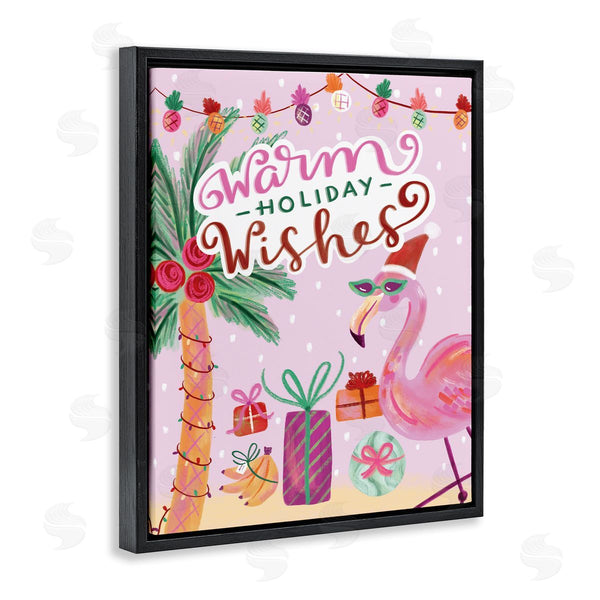 Stupell Industries Deborah Curiel | Warm Holiday Wishes Flamingo Wall Art