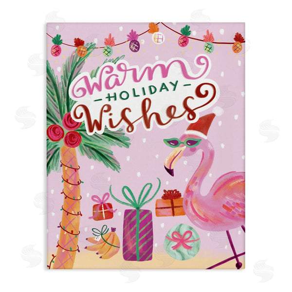 stupell industries Deborah Curiel | Warm Holiday Wishes Flamingo Wall Art