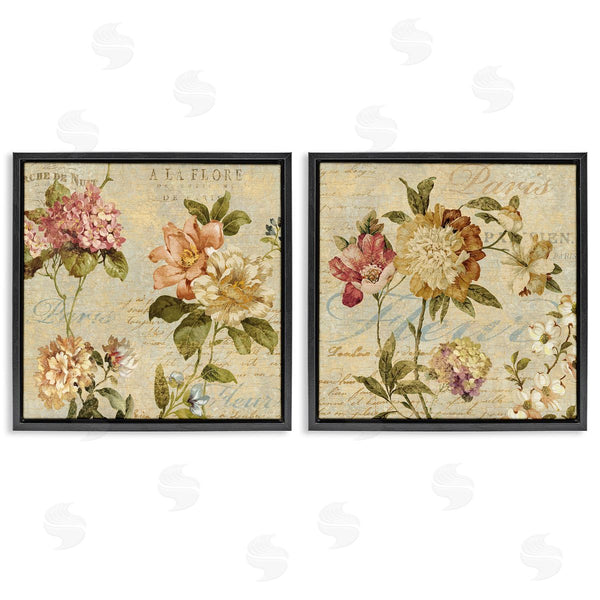 Stupell Industries Deborah Devellier | Vintage French Floral With Script