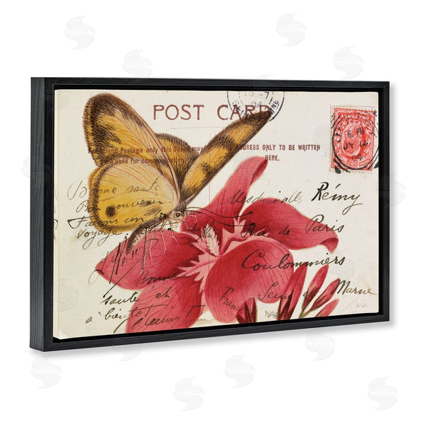 Stupell Industries Deborah Revell | Antique Postcard & Butterfly Wall Art