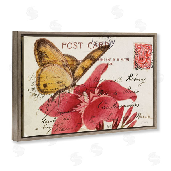 Stupell Industries Deborah Revell | Antique Postcard & Butterfly Wall Art