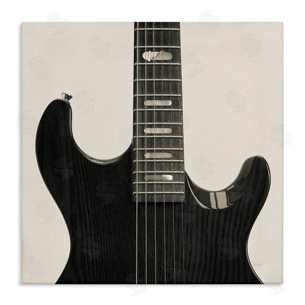 stupell industries Deborah Revell | Black Electric Guitar