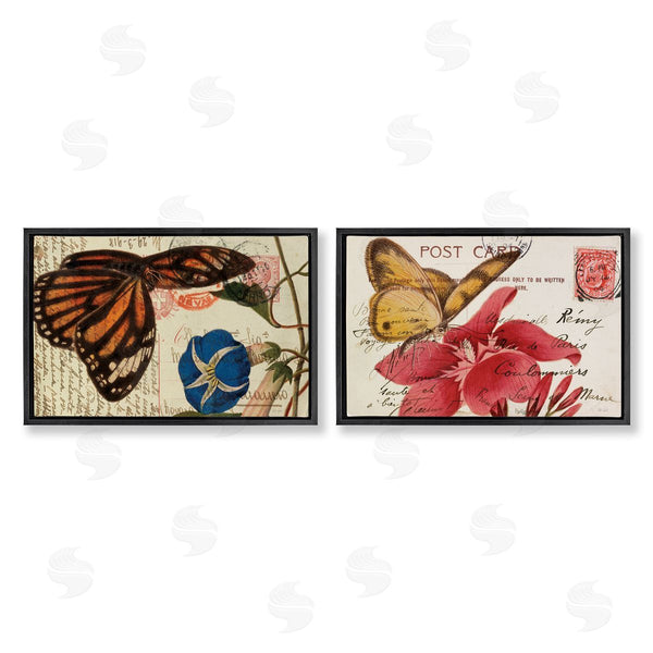 Stupell Industries Deborah Revell | Butterfly Accented Postcards