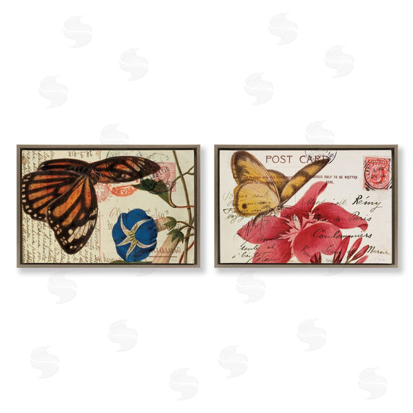 Stupell Industries Deborah Revell | Butterfly Accented Postcards