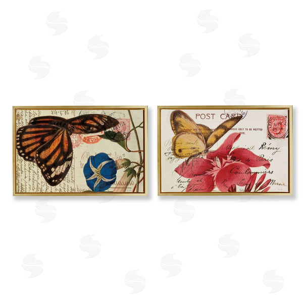 Stupell Industries Deborah Revell | Butterfly Accented Postcards