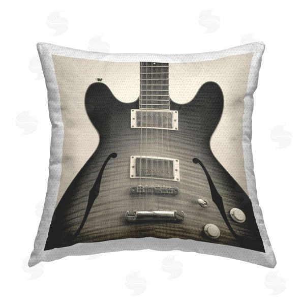 Stupell Industries Deborah Revell | Classy Electric Guitar Printed Throw Pillow