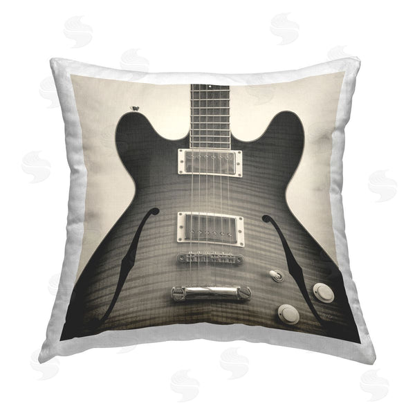 stupell industries Deborah Revell | Classy Electric Guitar Printed Throw Pillow
