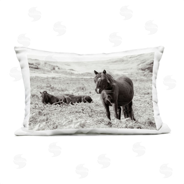 Stupell Industries Deborah Revell | Dartmoor Ponies Lounging Printed Throw Pillow