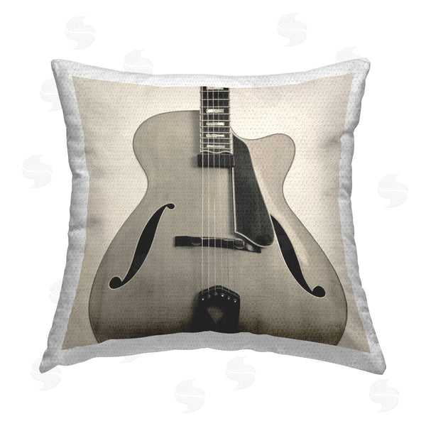 Stupell Industries Deborah Revell | Simple Chic Guitar Printed Throw Pillow