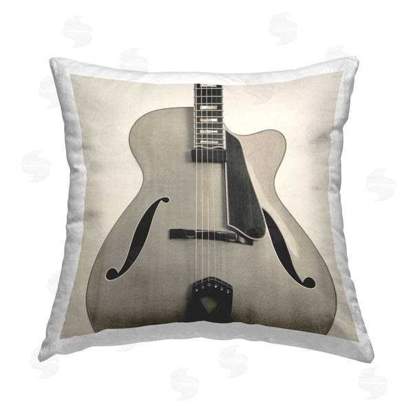 stupell industries Deborah Revell | Simple Chic Guitar Printed Throw Pillow