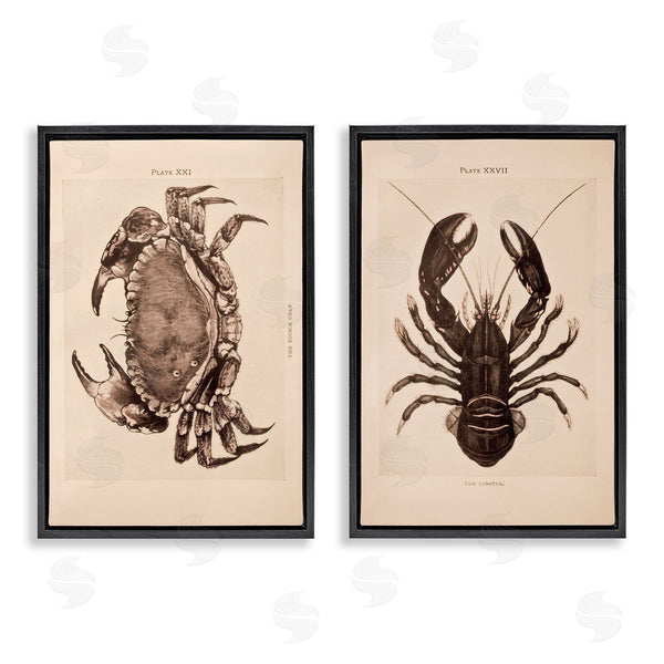 Stupell Industries Deborah Revell | Vintage Crab & Lobster