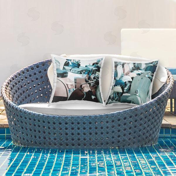 Stupell Industries Deborah Revell | Vintage Italian Scooters Printed Throw Pillow Set