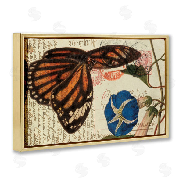 Stupell Industries Deborah Revell | Vintage Postcard & Fauna Wall Art