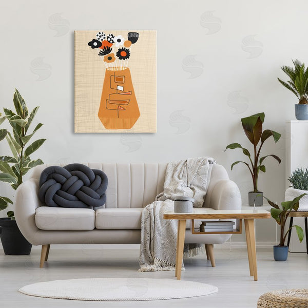 Stupell Industries Deborah Velasquez | Boho Orange Flower Vase Wall Art
