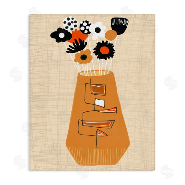 stupell industries Deborah Velasquez | Boho Orange Flower Vase Wall Art