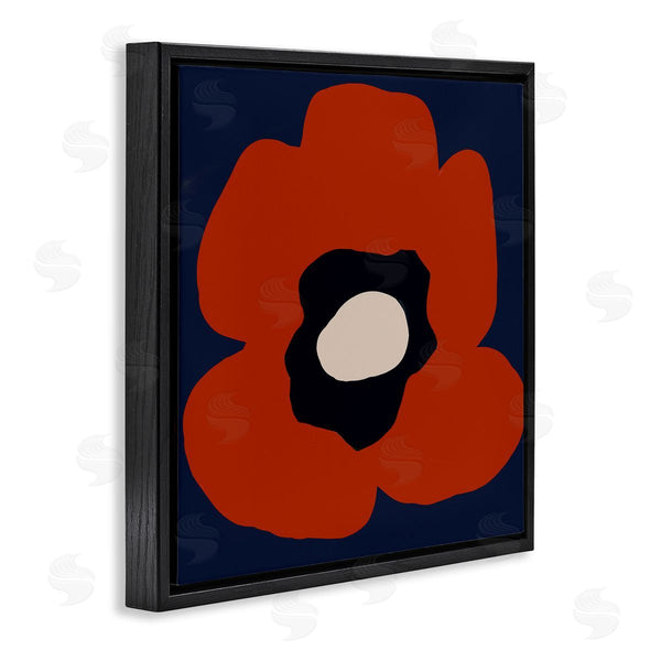 Stupell Industries Deborah Velasquez | Bold Red Flower Blossom Modern Geometric Shapes Wall Art
