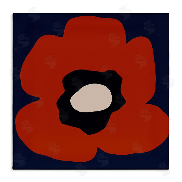 stupell industries Deborah Velasquez | Bold Red Flower Blossom Modern Geometric Shapes Wall Art