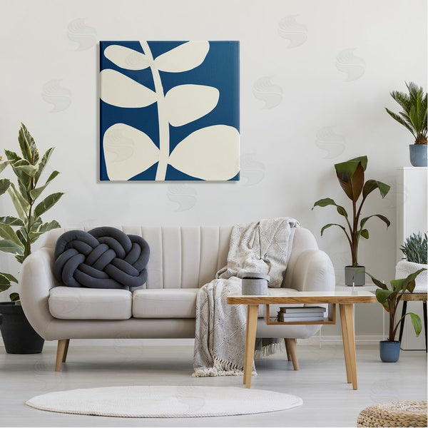 Stupell Industries Deborah Velasquez | Close Up Leaf Silhouette Bold Abstract Plant Botanicals Wall Art