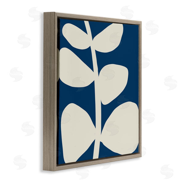 Stupell Industries Deborah Velasquez | Close Up Leaf Silhouette Bold Abstract Plant Botanicals Wall Art