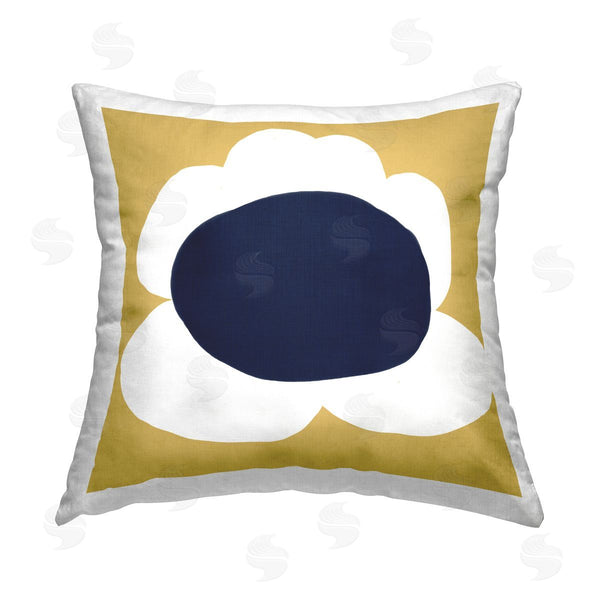 stupell industries Deborah Velasquez | Contemporary Yellow Flower Printed Throw Pillow