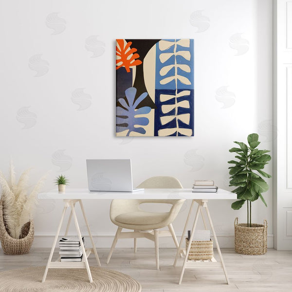 Stupell Industries Deborah Velasquez | Funky Plant Leaves Modern Abstract Cutout Silhouettes Wall Art