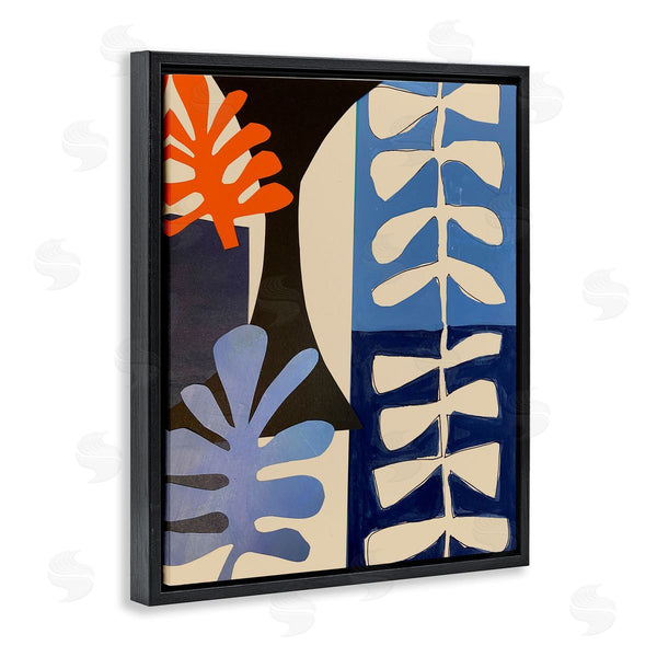 Stupell Industries Deborah Velasquez | Funky Plant Leaves Modern Abstract Cutout Silhouettes Wall Art