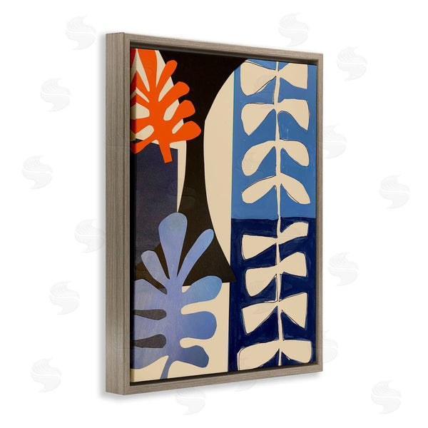 Stupell Industries Deborah Velasquez | Funky Plant Leaves Modern Abstract Cutout Silhouettes Wall Art