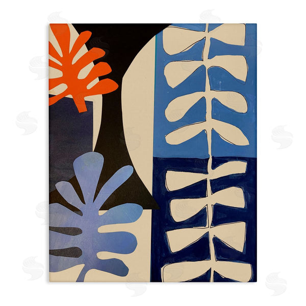 stupell industries Deborah Velasquez | Funky Plant Leaves Modern Abstract Cutout Silhouettes Wall Art