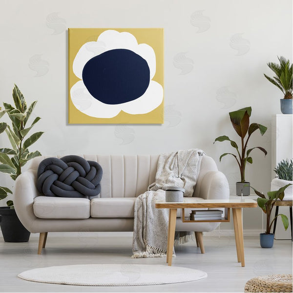 Stupell Industries Deborah Velasquez | Modern Flower On Yellow Wall Art
