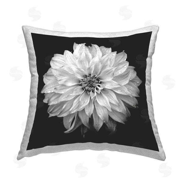 Stupell Industries Debra Van Swearingen | Dahlia On Black Printed Throw Pillow