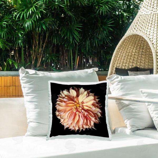 Stupell Industries Debra Van Swearingen | Pink Bold Dahlia Printed Throw Pillow